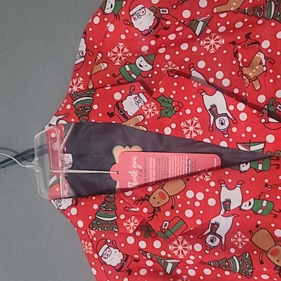 You Look Ugly Today Red Christmas Blazer Jacket W/Tie - Size Large NEW WITH TAGS - Picture 3 of 16